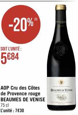 aop cru des côtes de provence rouge beaumes de venise