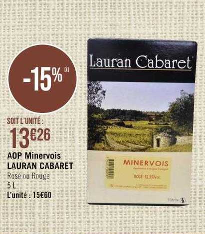 aop minervois lauran cabaret