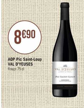 aop pic saint-loup val d'yeuses