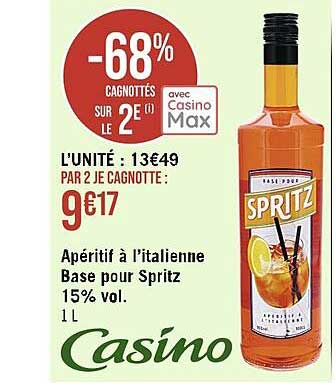 apéritif à l'italienne base pour spritz