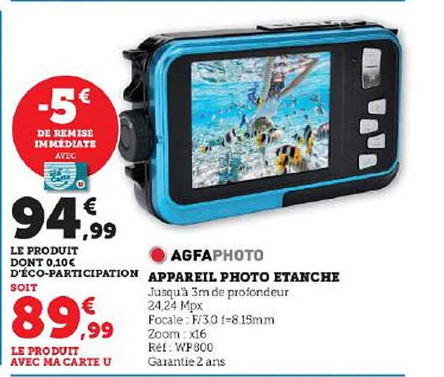 appareil photo étanché agfaphoto