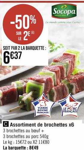 Assortiment De Brochettes X 6