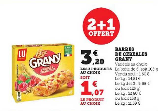 barres de céréales grany