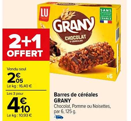 barres de céréales grany