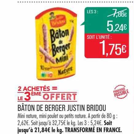 bâton de berger justin bridou