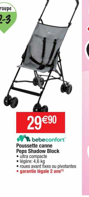 bebeconfort poussette canne peps shadow block