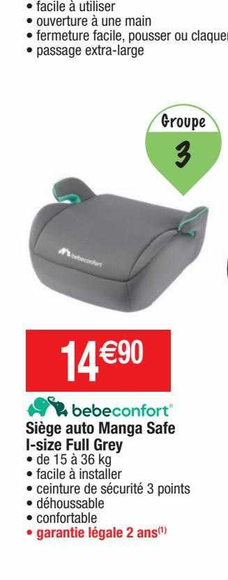 bebeconfort siège auto manga safe i-size full grey