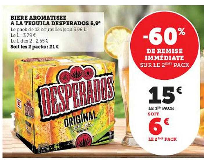 bière aromatisée à la tequila desperados 5,9°