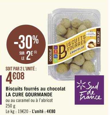 biscuits fourrés au chocolat la cure gourmande