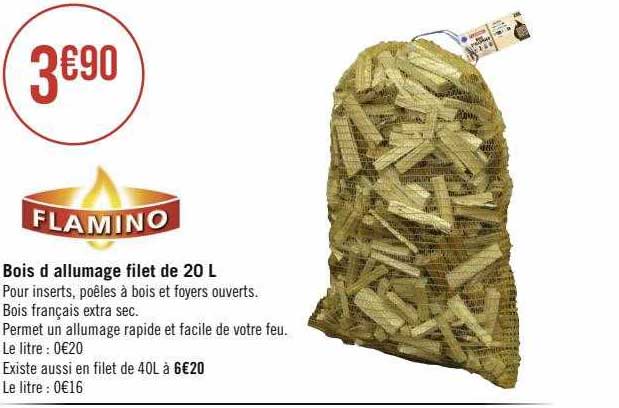 Bois D'allumage Filet De 20l Flamino