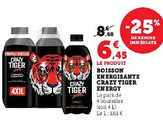 boisson énergisante crazy tiger energy