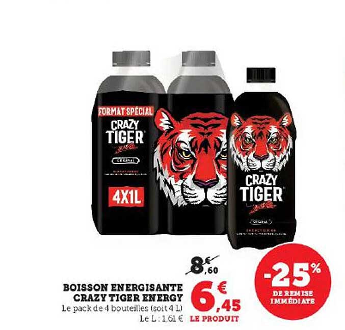 Boisson énergisante Crazy Tiger Energy