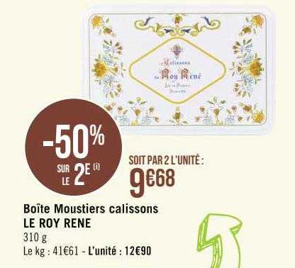 boîte moustiers calissons le roy rené