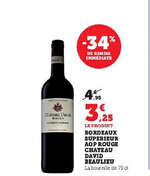 bordeaux supérieur aop rouge château david beaulieu