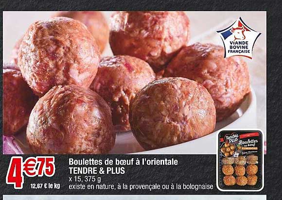 Boulettes De Bœuf à L'orientale Tendre & Plus
