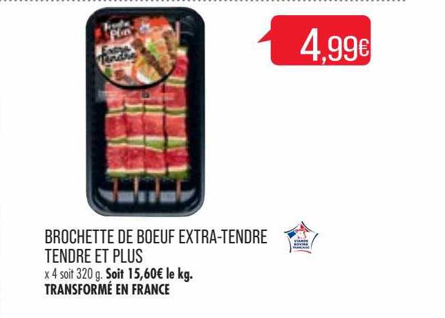 Brochette De Bœuf Extra-tendre Tendre Et Plus