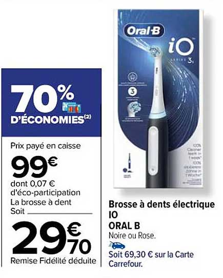brosse à dents électrique io oral b