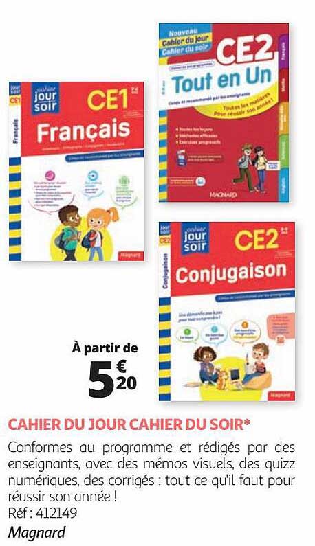 cahier du jour cahier du soir