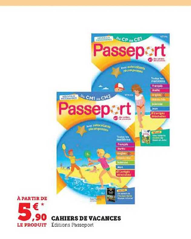 cahiers de vacances passeport