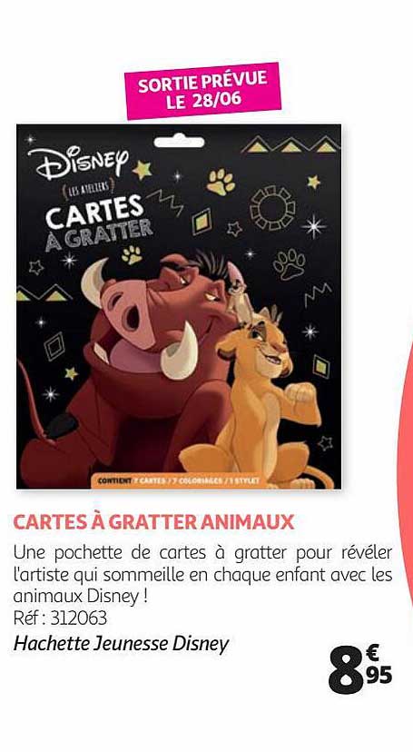 cartes à gratter animaux