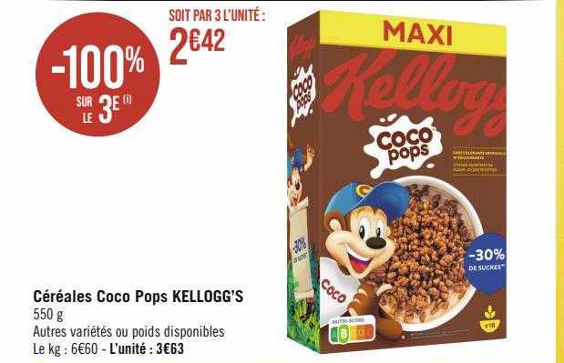 céréales coco pops kellogg's