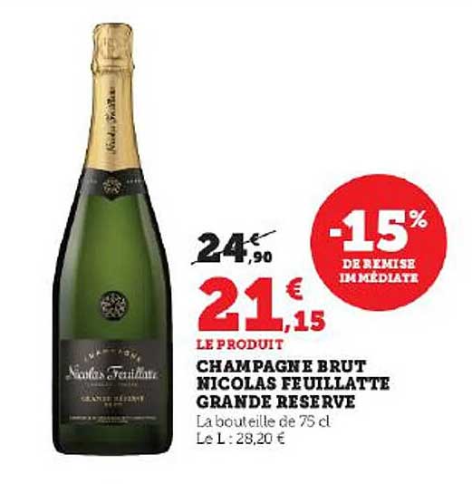 champagne brut nicolas feuillatte grande réserve
