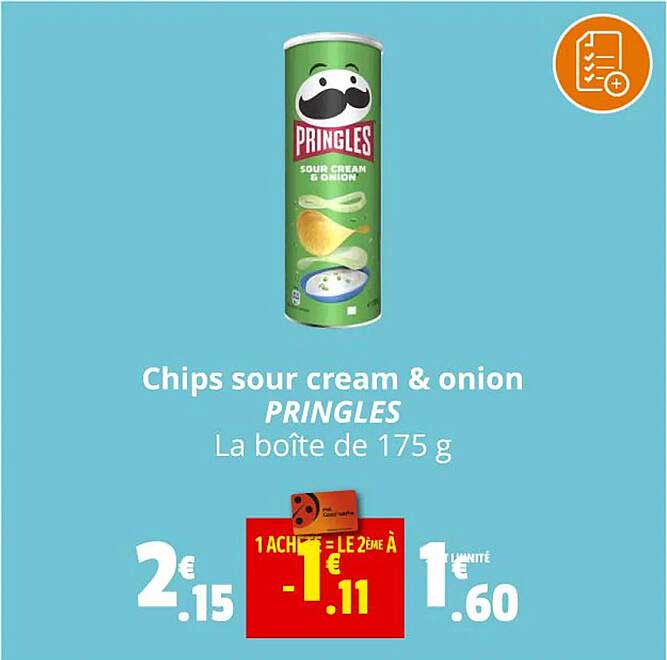 chips sour cream & onion pringles