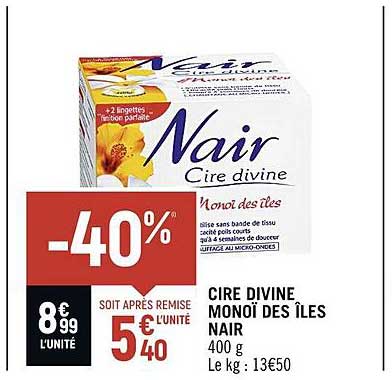 Cire Divine Monoï Des îles Nair