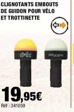 clignotants embouts de guidon pour vélo et trottinette