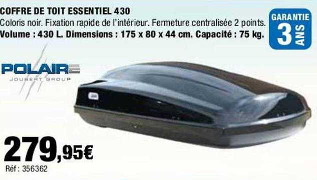 Coffre De Toit Essentiel 430 Polaire
