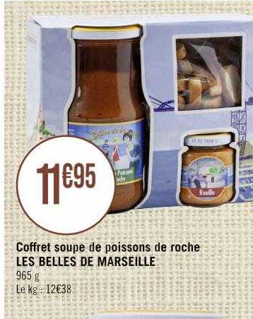 coffret soupe de poissons de roche les belles de marseille