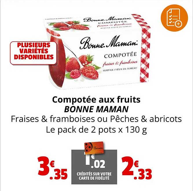 compotee aux fruits bonne maman
