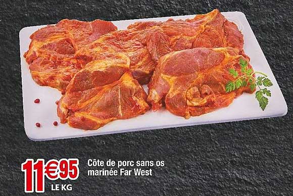 côte de porc sans os marinée far west