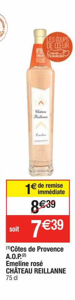 côtes de provence a.o.p émeline rosé château reillanne
