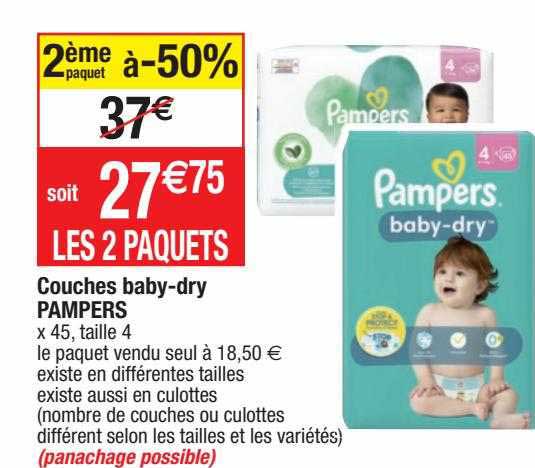 couches baby-dry pampers