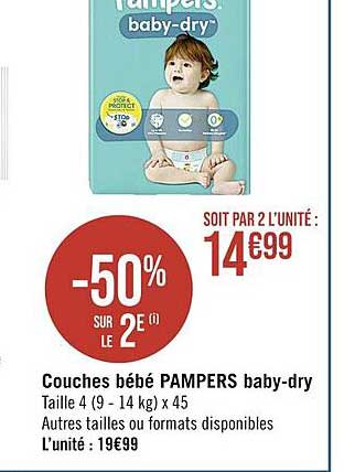 Couches Bébé Pampers Baby-dry