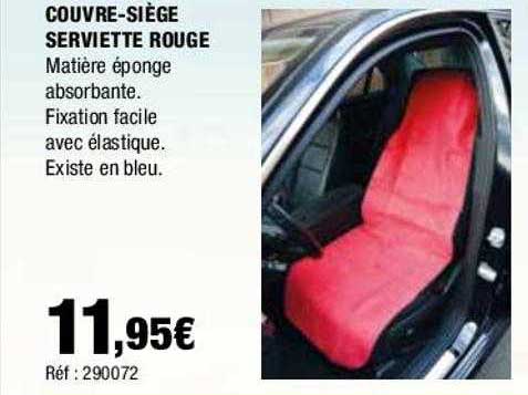 couvre-siège serviette rouge