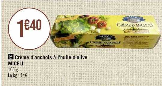 crême d'anchois à l'huile d'olive miceli