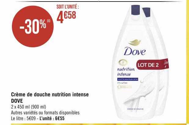 Crème De Douche Nutrition Intense Dove