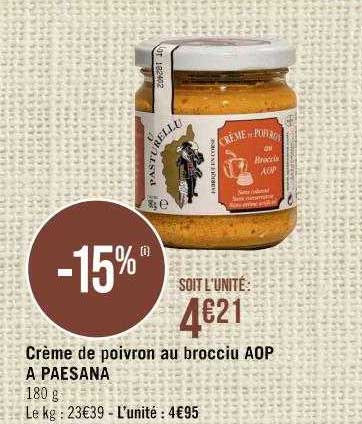 crème de poivron au brocciu aop à paesana