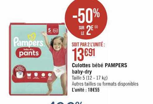culottes bébé pampers baby-dry