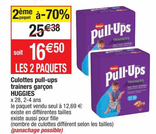 culottes pull-ups trainers garçon huggies