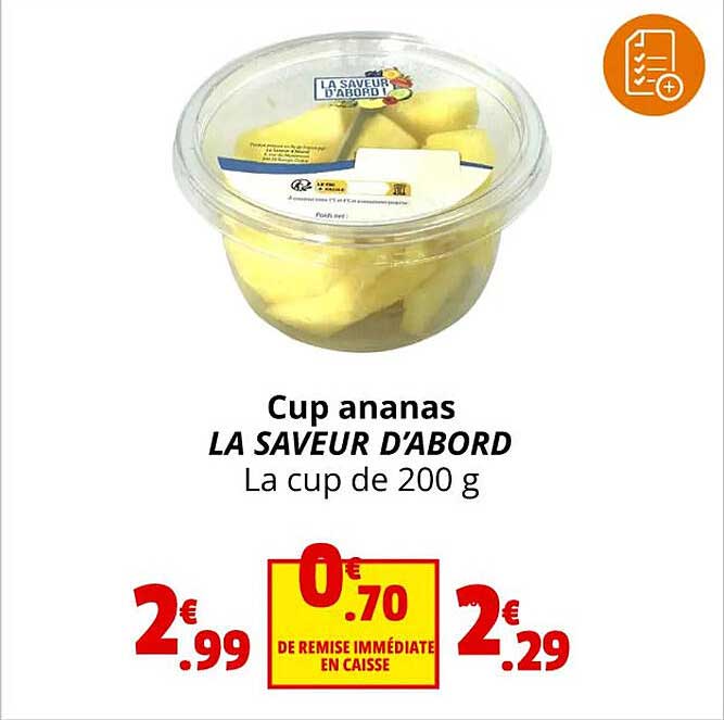 cup ananas la saveur d'abord