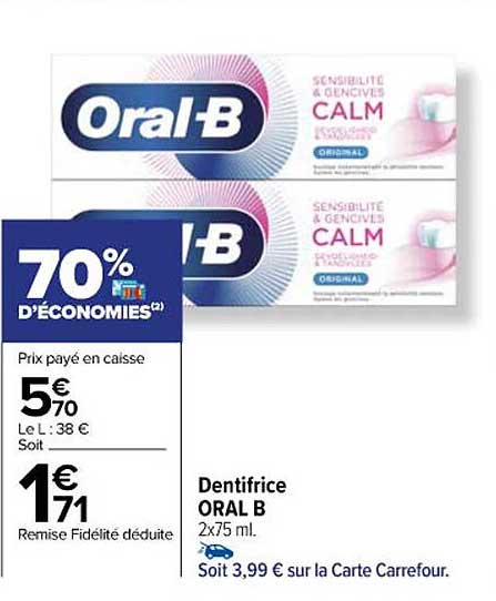 dentifrice oral b