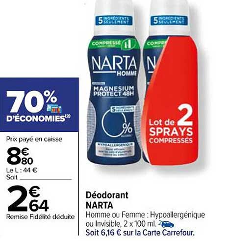 Déodorant Narta