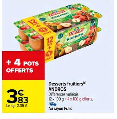 Desserts Fruitiers Andros