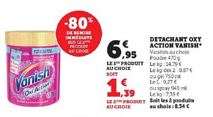 détachant oxy action vanish