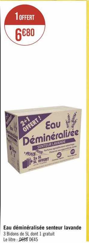eau déminéralisée senteur lavande