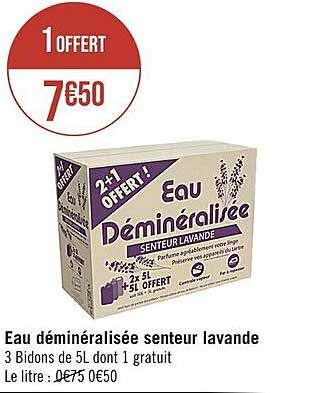 eau déminéralisée senteur lavande