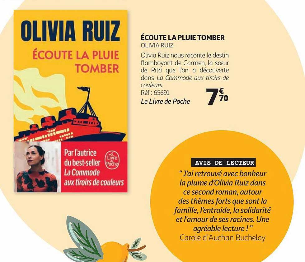 écoute la pluie tomber - olivia ruiz